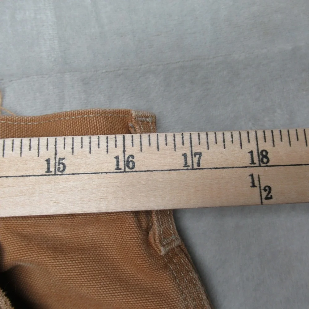 Carhartt Pants Mens 33x29 Brown‎ Canvas Duck Loose Fit Double Knee Work USA READ